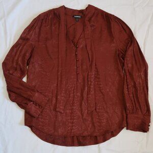 Express Sienna Snake-Skin Pattern Blouse Size L